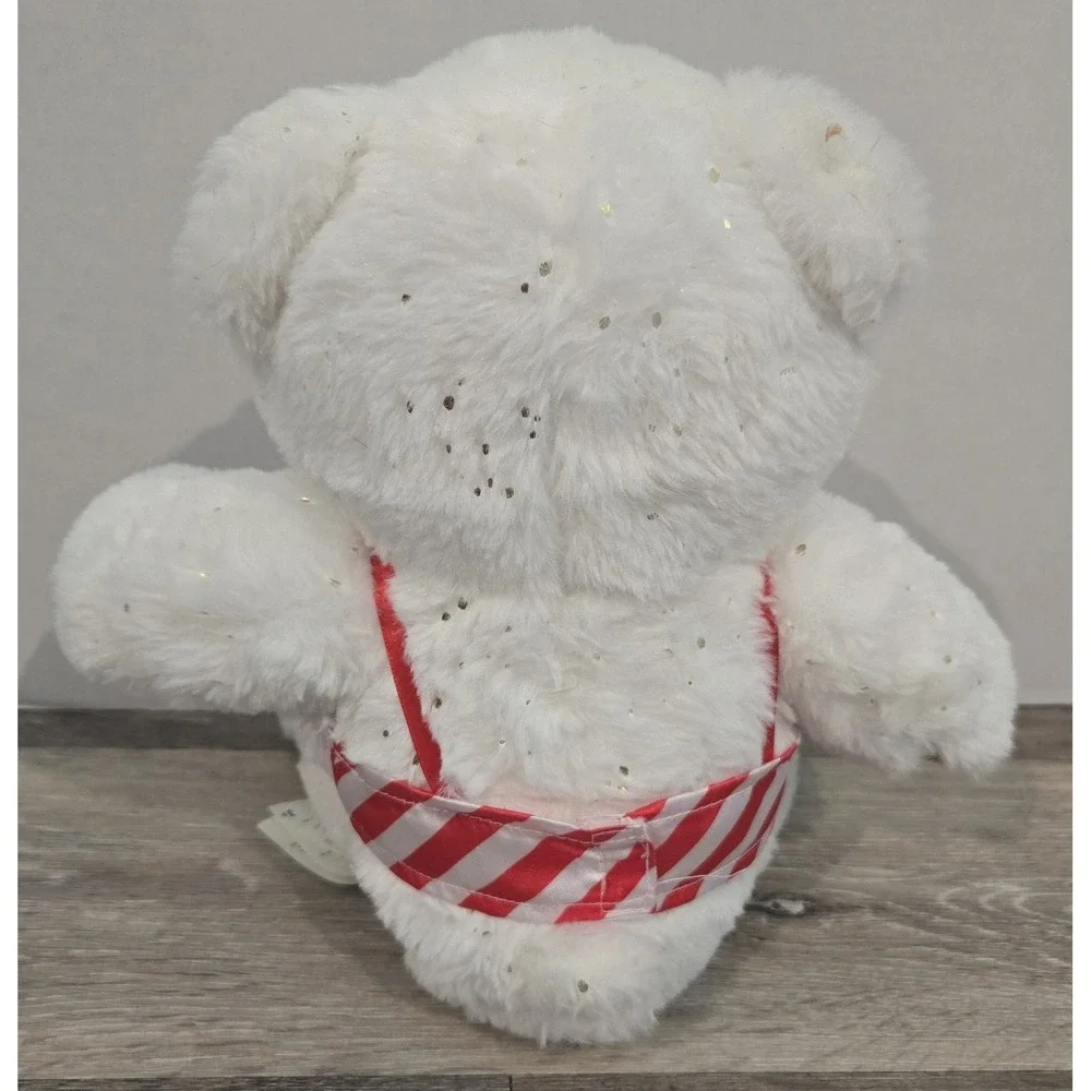 Build a Bear Heart Box‎ White and Gold Bear Plush Baby Toy 2022